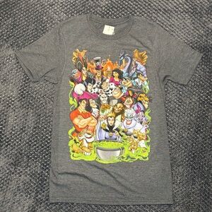 Disney Villains Graphic T-Shirt Men’s Size Small Gray Short Sleeve Crew Neck Nwt